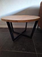 Mangohouten salontafel, Huis en Inrichting, Tafels | Sidetables, Ophalen, 50 tot 100 cm, Rond, Zo goed als nieuw