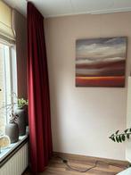 Gordijnen L 255 cm, 4xbordeaux rood, prijs voor 2 gordijnen, Huis en Inrichting, 200 cm of meer, Ophalen of Verzenden, Zo goed als nieuw