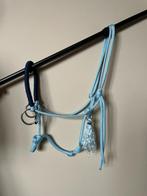 Licht blauw touwhalster met teugel + neckrope - complete set, Dieren en Toebehoren, Paarden en Pony's | Hoofdstellen en Tuigage
