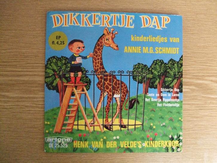 EP  HENK VAN DER VELDE'S KINDERKOOR   DIKKERTJE DAP - TANTE, Cd's en Dvd's, Vinyl Singles, Zo goed als nieuw, EP, Nederlandstalig