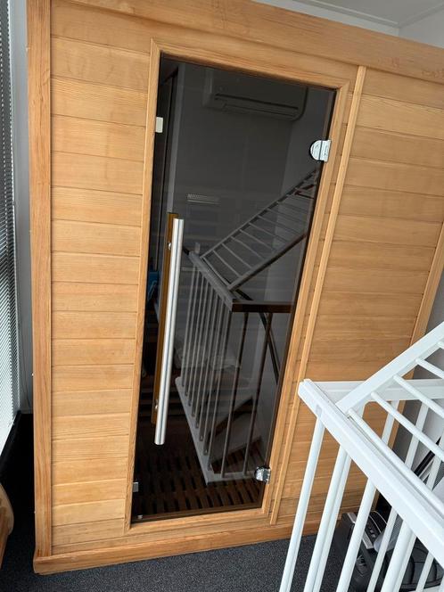 Finse Sauna met infrarood en kachel zgan, Sport en Fitness, Sauna, Zo goed als nieuw, Ophalen