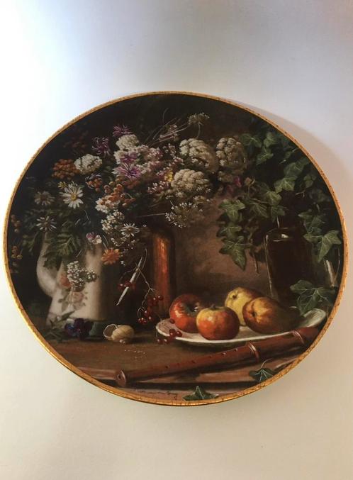 Sierbord, wandbord, stilleven met bloemen, Kees vd Berg, Antiek en Kunst, Antiek | Wandborden en Tegels, Ophalen of Verzenden