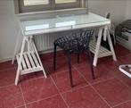 Bureau met glazen blad IKEA Schagen, Huis en Inrichting, Bureaus, Ophalen, Gebruikt, Bureau