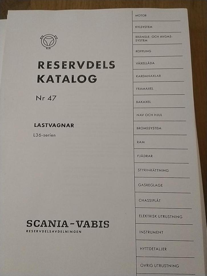 Scania L36 L50 Onderdelen Catalogus Nr. 47, Auto diversen, Handleidingen en Instructieboekjes, Ophalen of Verzenden