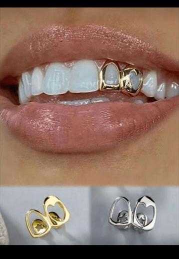 Gouden Grillz met Hartjes Design beschikbaar voor biedingen