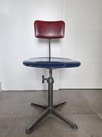 Stoel Ahrend retro - Vintage Bureaustoel Verstelbaar, Metaal, Gebruikt, Blauw, Vintage - Retro
