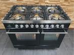 🔥Luxe Boretti Fornuis 100cm hoogglans zwart & rvs 6 pits, Witgoed en Apparatuur, Fornuizen, Niet ingevuld, 60 cm of meer, Niet ingevuld