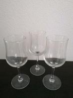 3 Wijnglazen, glas, Glas of Glazen, Ophalen of Verzenden, Overige stijlen, Glas