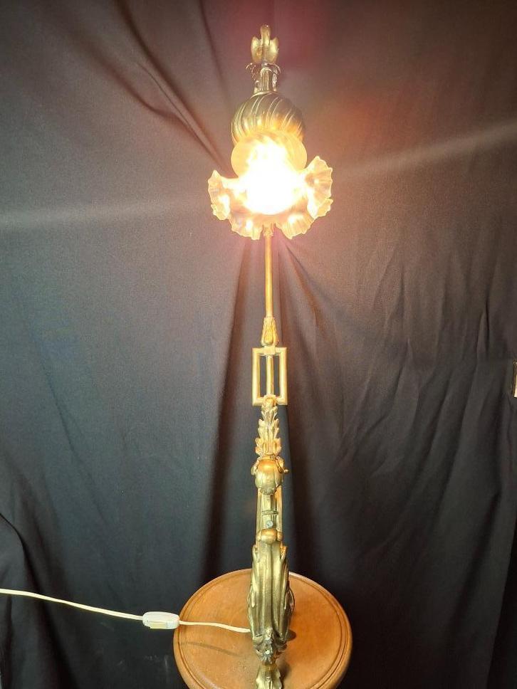 Gouden bronzen wandlamp, Huis en Inrichting, Lampen | Wandlampen, Zo goed als nieuw, Ophalen