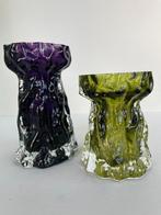 2 vazen glasfabriek Ingrid Glass, jaren 70, Antiek en Kunst, Ophalen of Verzenden