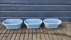 3 Bloembakken voor aan balkon/schutting, Tuin en Terras, Bloembakken en Plantenbakken, Ophalen, Kunststof, Gebruikt, Minder dan 30 cm
