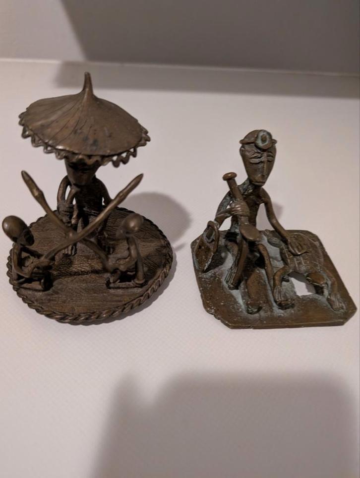 Bronzen Ashanti Beeldjes, Antiek en Kunst, Kunst | Niet-Westerse kunst, Ophalen of Verzenden