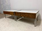 Vintage Interlübke Nachtkastjes Set, 45 tot 60 cm, Gebruikt, Rechthoekig, Hout