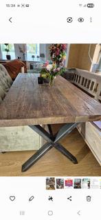 Stoere tafel, Huis en Inrichting, Tafels | Eettafels, Ophalen, Zo goed als nieuw, Rechthoekig, 50 tot 100 cm