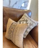 Kilim Kussen Natuurlijk 45x45 cm met Vulling, Ophalen of Verzenden, Nieuw, Beige, Vierkant