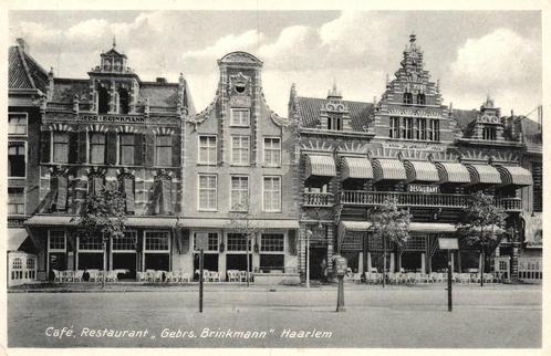 Haarlem, Café Restaurant Gebroeders Brinkman (1936) 129597, Verzamelen, Ansichtkaarten | Nederland, Gelopen, Noord-Holland, 1920 tot 1940