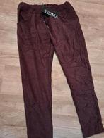 Broek bordeauxrood. Velvet stof. Draagbaar tot maat 42, Kleding | Dames, Broeken en Pantalons, Maat 42/44 (L), Nieuw, Ophalen of Verzenden