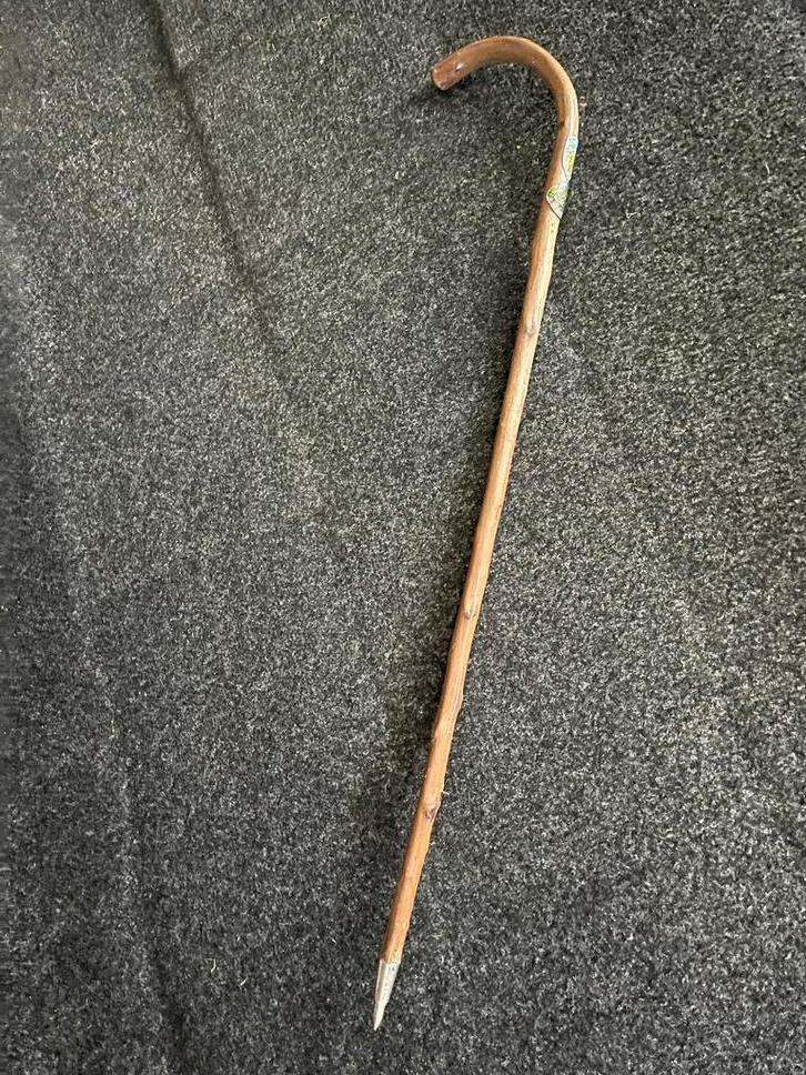 Authentieke Oude Wandelstok met Gebogen Handvat, Diversen, Wandelstokken, Ophalen