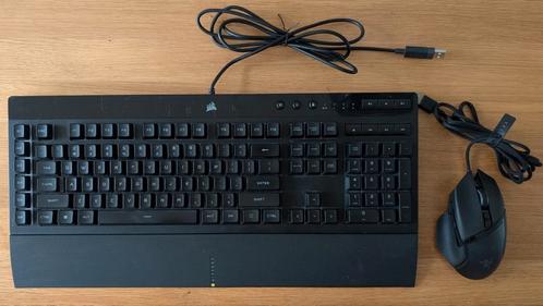 Corsair K55 RGB Pro toetsenbord & Razer Basilisk V3 muis, Computers en Software, Toetsenborden, Zo goed als nieuw, Ophalen of Verzenden