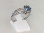 Melano Twisted Tami ring maat 58 aquamarine, 18 tot 19, Nieuw, Dame, Zilver