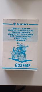 Instructieboekje Suzuki GSX 750 F 1999, Ophalen of Verzenden, Suzuki