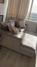 Zitmaxx hoekbank velvet grijs, Huis en Inrichting, Ophalen, Zo goed als nieuw