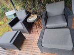 Mooie wicker tuinset, Ophalen, 4 zitplaatsen, Gebruikt, Bank