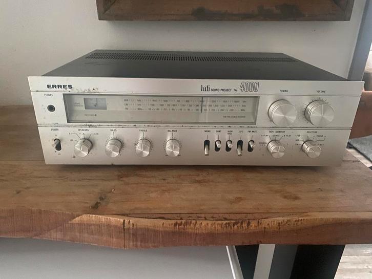 Erres TA- 4000 vintage stereo- receiver, Audio, Tv en Foto, Versterkers en Receivers, Zo goed als nieuw, Overige merken, Ophalen of Verzenden
