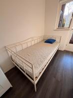 IKEA Eenpersoonsbed Compleet - Wit Metaal, Ophalen, Gebruikt, 90 cm, Eenpersoons