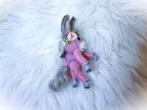 Miniatuur ezel van roze viltwol - 8 cm - blythe, Verzenden, Nieuw, Accessoires