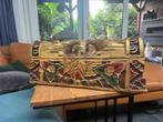 Houtsnijwerk kist Bali indonesie handwerk 48 cm, Huis en Inrichting, Minder dan 50 cm, Ophalen of Verzenden, Schipluidenlaan 20 5035KJ Tilburg