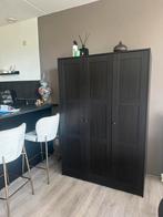 RAKKESTAD ikea kledingkast zwart 117x176 cm, Huis en Inrichting, Ophalen, 100 tot 150 cm, Zo goed als nieuw, 150 tot 200 cm
