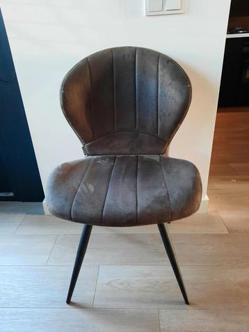 Eetkamer stoelen 6 stuks grijs micro leder beschikbaar voor biedingen