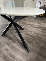 ovale eettafel met marmeren blad, Huis en Inrichting, Tafels | Eettafels, Ophalen, Overige materialen, 200 cm of meer, 50 tot 100 cm