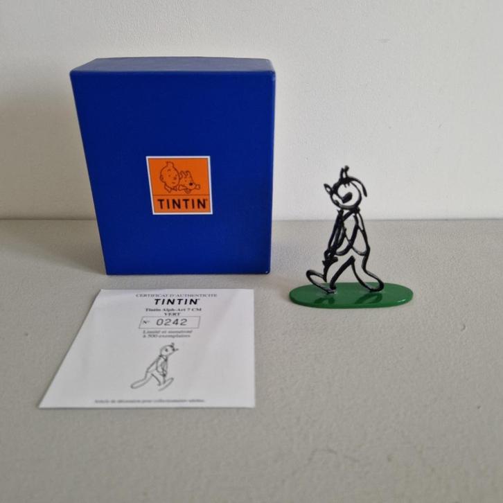 Kuifje / Tintin en de alfa kunst, groene sokkel, Verzamelen, Stripfiguren, Nieuw, Beeldje of Figuurtje, Kuifje, Ophalen