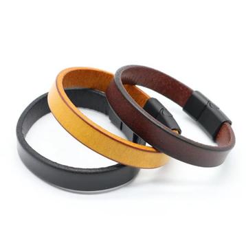 Leren Armband / Dames Heren Bruine Beige Zwarte  beschikbaar voor biedingen