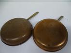 A6822 Twee Vintage Koperen Pannen, Antiek en Kunst, Antiek | Koper en Brons, Ophalen of Verzenden