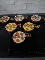 Emile Henry 6 gats escargots schaaltjes met tangetjes, Ophalen of Verzenden, Zo goed als nieuw