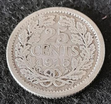 Nederland 25 cent 1915 (lot 1) beschikbaar voor biedingen