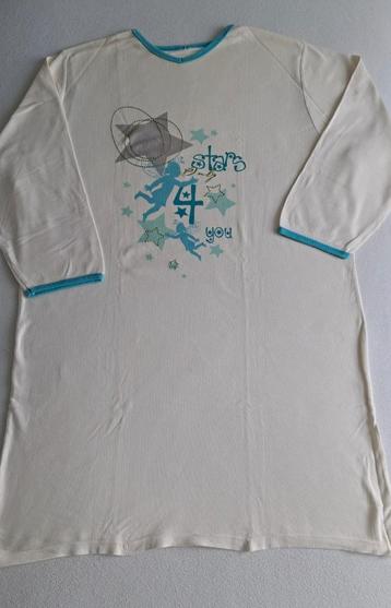 Crèmekleurig nachthemd met lange mouwen, mt. 46 beschikbaar voor biedingen