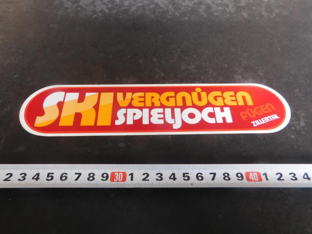 sticker Oostenrijk SKI Vergnügen Spieljoch Fügen Zillertal R, Verzamelen, Ophalen, Zo goed als nieuw