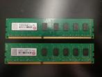 Transcend RAM 2x 4GB DDR3, Ophalen of Verzenden, Zo goed als nieuw, DDR3, Desktop
