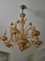 Muranoglas Kroonluchter - 6 Arms, Huis en Inrichting, Lampen | Kroonluchters, Ophalen