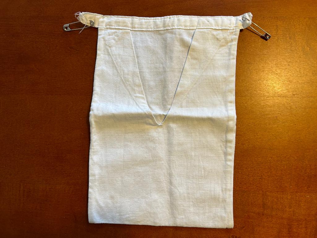 Katoenen zak voor onder West-Friese klederdracht., Verzenden