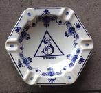 Delftsblauwe 'Handmade'  'STORK' asbak+ Ooievaar logo, Ophalen