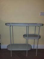 Lichtgrijs halkastje open, 50 tot 100 cm, Zo goed als nieuw, Ovaal, Ophalen