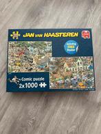 Jan van Haasteren puzzel 2x 1000 stukjes met poster, Ophalen of Verzenden, 500 t/m 1500 stukjes, Zo goed als nieuw, Legpuzzel