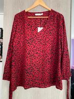 nieuw bordeauw rode met panterprint blouse Costes, Kleding | Dames, Maat 46/48 (XL) of groter, Nieuw, Ophalen of Verzenden, Costes