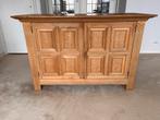Massief Frans Eiken Dressoir, Ophalen, Zo goed als nieuw, 25 tot 50 cm, 100 tot 150 cm