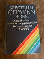 Spectrum Citaten Boek - C. Buddingh, Boeken, Woordenboeken, Ophalen of Verzenden, Zo goed als nieuw